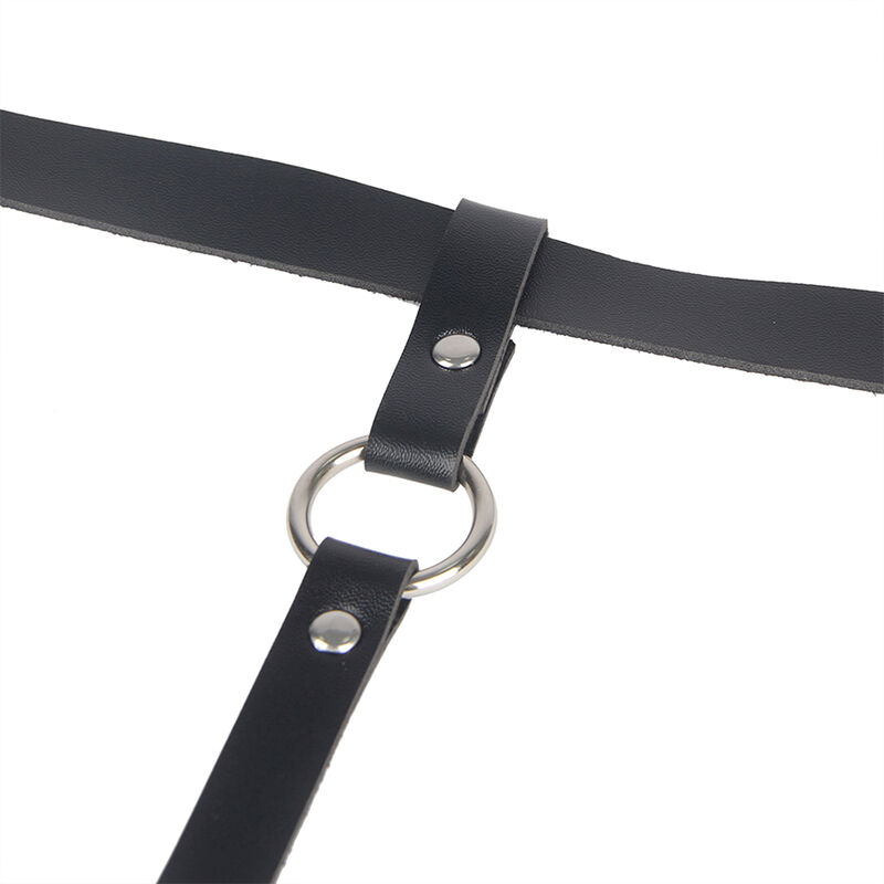 SUBBLIME - LEDERKETTEN-BEINHARNESS SCHWARZ EINE GRÖSSE – Bild 5