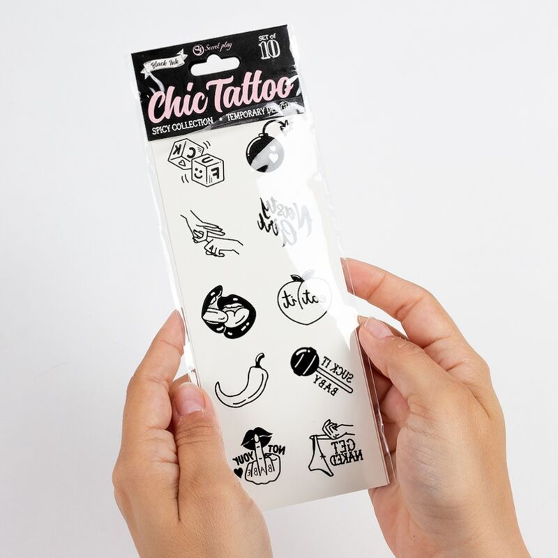 SECRET PLAY - SET MIT 10 TEMPORREN TATTOOS AUS DER SPICY COLLECTION – Bild 4