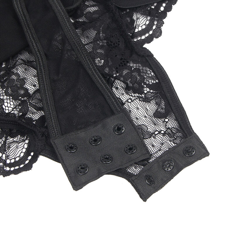 SUBBLIME - TEDDY CON LIGA DETALLE ENCAJES Y TIRAS NEGRO S/M – Bild 5