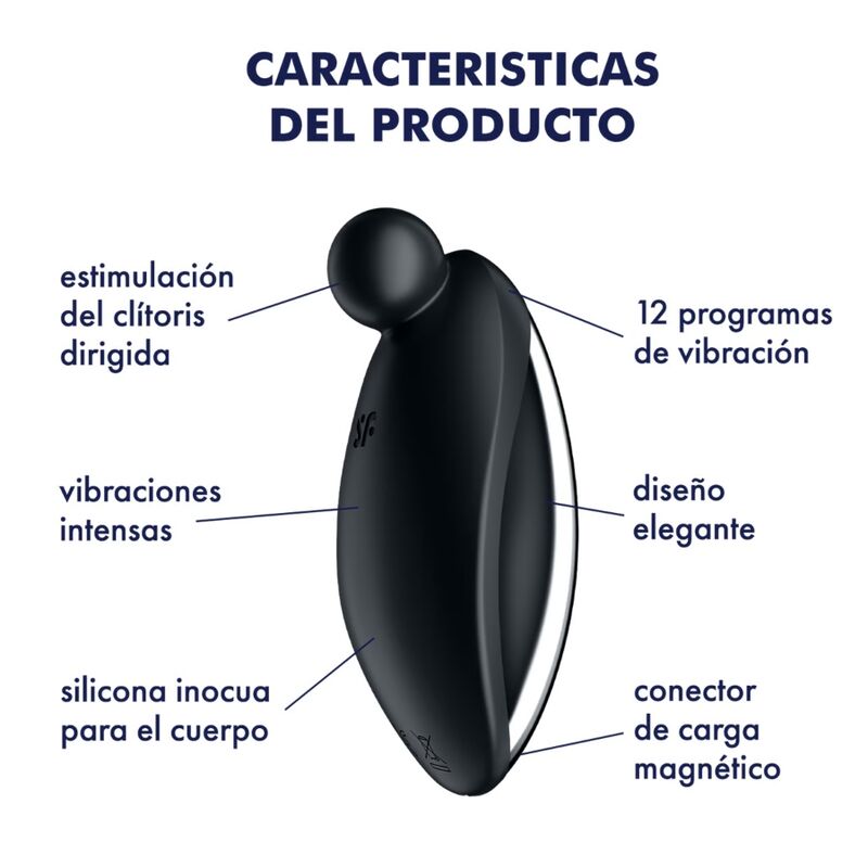 SATISFYER - SPOT ON 2 AUFLEGEVIBRATOR SCHWARZ – Bild 4