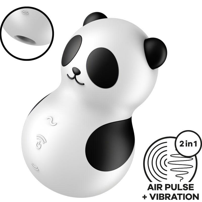 SATISFYER - POCKET PANDA STIMULATOR  VIBRATOR SCHWARZ WEISS