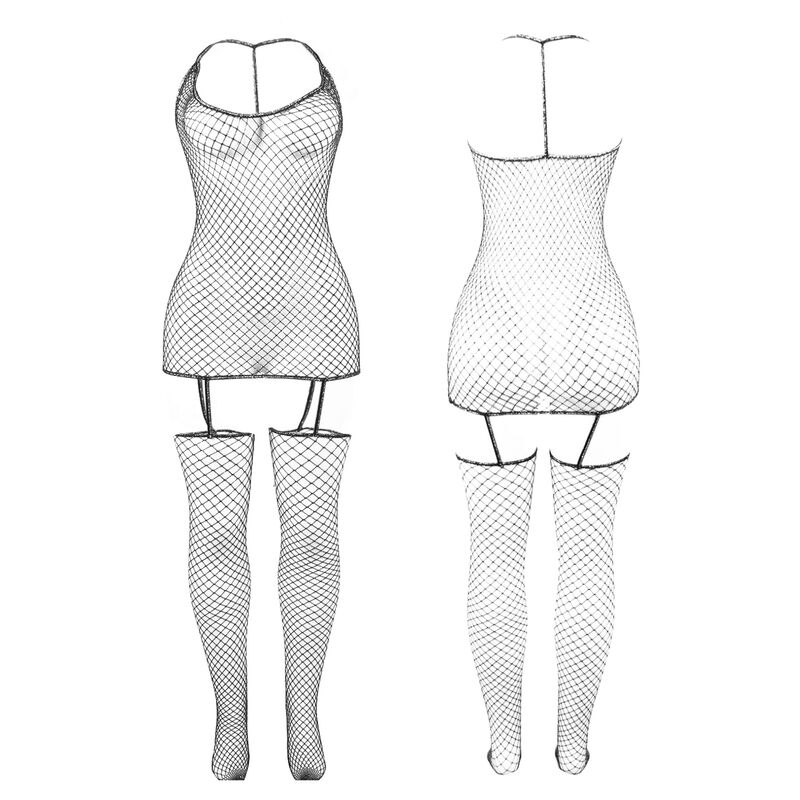 SUBBLIME - 951955 GLNZENDER NETZ-BODYSTOCKING EINE GRÖSSE – Bild 4
