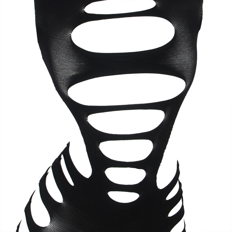 SUBBLIME - 952266 LANGRMELIGER ELASTISCHER NETZ-KLEID SCHWARZ EINE GRÖSSE – Bild 4