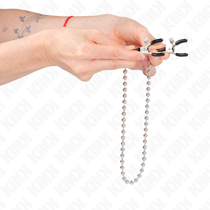 KINK - PERLENKETTE NIPPELKLEMMEN 30 CM – Bild 4