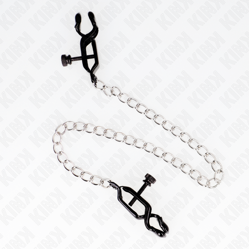 KINK - FLACHE KETTE NIPPELKLEMMEN SILBER 30 CM – Bild 2