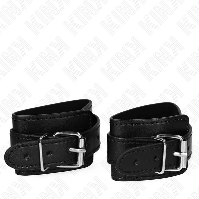 KINK - ABSCHLIEßBARE DUNGEON HANDGELENKSFESSELN SCHWARZ VERSTELLBAR 21-28 CM X 5,5 CM – Bild 2