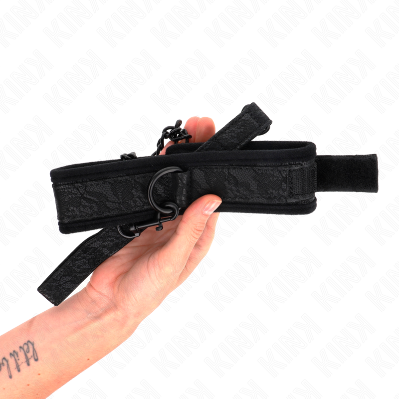 KINK - BASISMODELL HALSBAND MIT LEINE 77 CM MODELL 5 VERSTELLBAR 34-54 CM X 5 CM – Bild 5