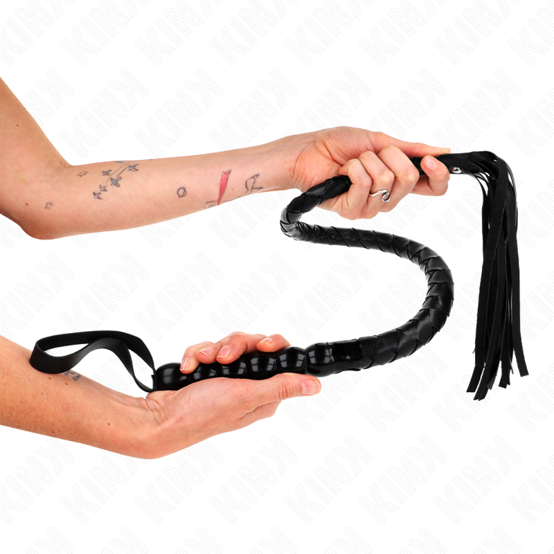 KINK - SCHLANGENPEITSCHE MIT PERLEN 80 CM – Bild 3