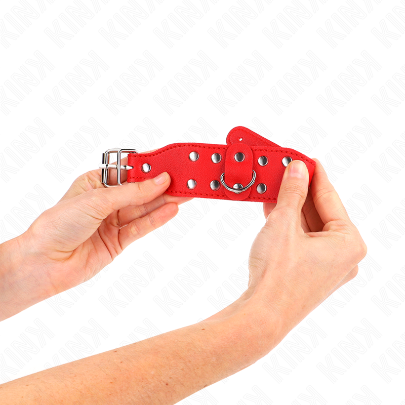 KINK - ARMBÄNDER MIT DOPPELTER REIHE VERSTELLBARER NIETEN ROT – Bild 4