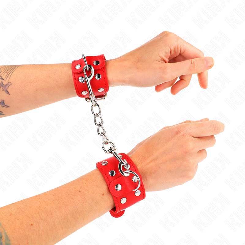 KINK - ARMBÄNDER MIT DOPPELTER REIHE VERSTELLBARER NIETEN ROT – Bild 3