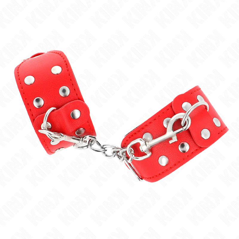 KINK - ARMBÄNDER MIT DOPPELTER REIHE VERSTELLBARER NIETEN ROT – Bild 2