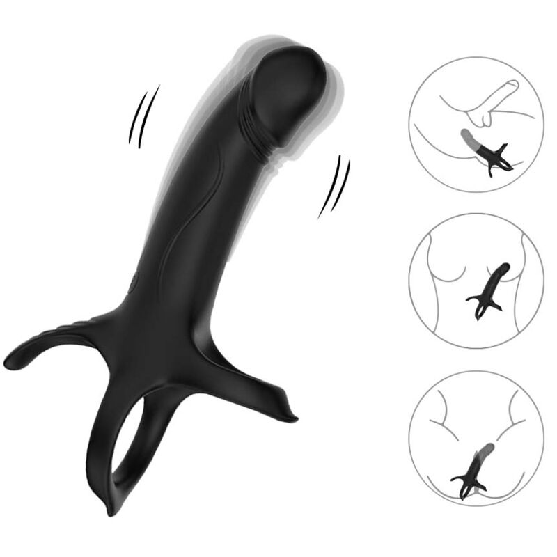ARMONY - DILDO MIT RING VIBRATOR SCHWARZ – Bild 4