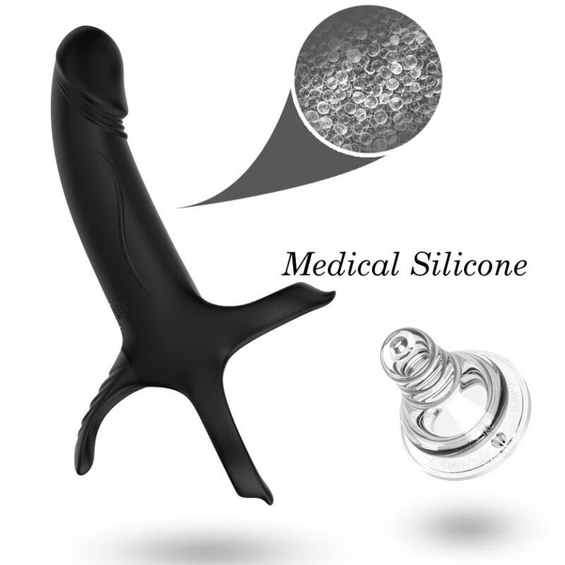 ARMONY - DILDO MIT RING VIBRATOR SCHWARZ – Bild 5