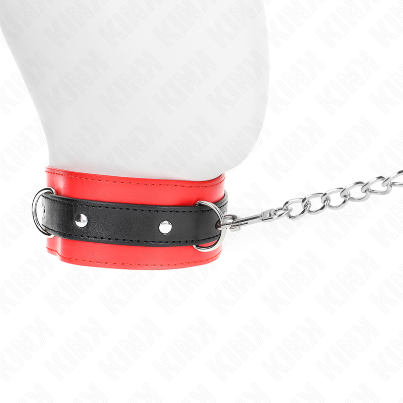 KINK - HALSBAND MIT GÜRTEL 65 CM MIT RIEMEN ROT 54 X 4,5 CM – Bild 2