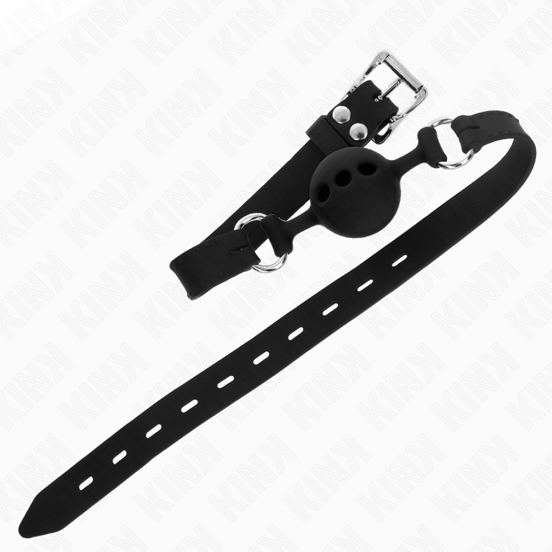 KINK - VOLLSILIKON-KLAPPEN 55 x 2 CM MIT 4 CM KUGEL GRÖSSE S SCHWARZ VERSTELLBAR 35-51 CM – Bild 3