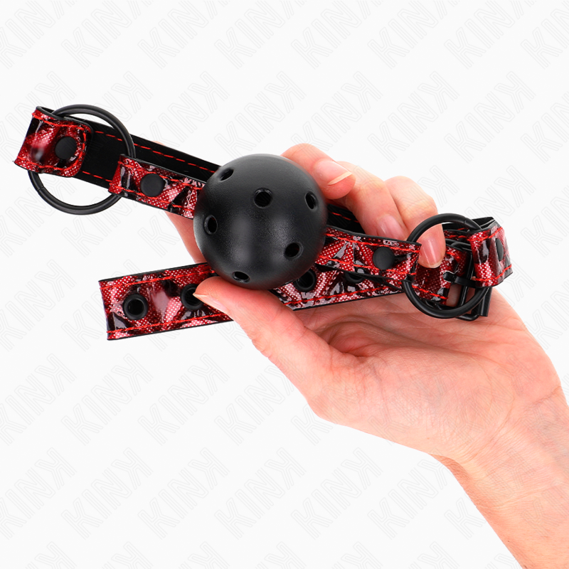 KINK - RAUTENMUSTER-BALL 4,5 CM GAG MODELL 2 64,5 CM VERSTELLBAR 42-60 CM – Bild 3