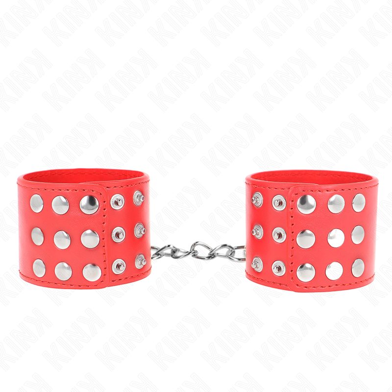 KINK - HANDGELENKFESSELN MIT DRUCKVERSCHLUSS ROT VERSTELLBAR 19-24 CM X 5,5 CM – Bild 2