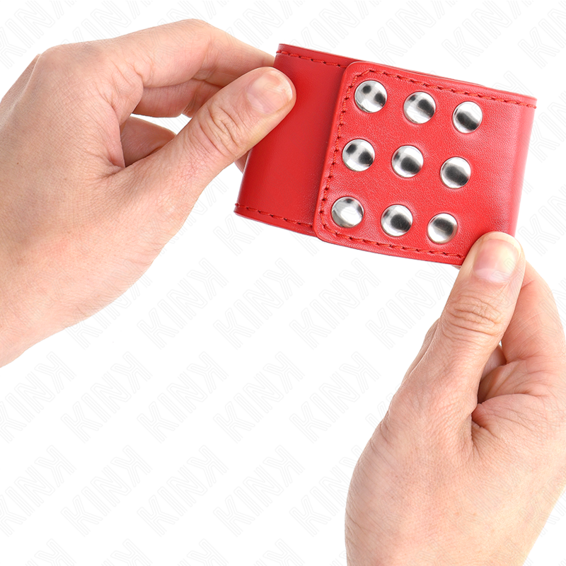 KINK - HANDGELENKFESSELN MIT DRUCKVERSCHLUSS ROT VERSTELLBAR 19-24 CM X 5,5 CM – Bild 4