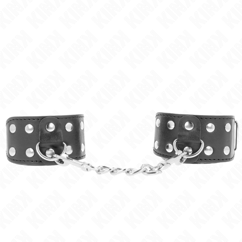 KINK - ARMBÄNDER MIT DOPPELTER REIHE VERSTELLBARER NIETEN SCHWARZ – Bild 2