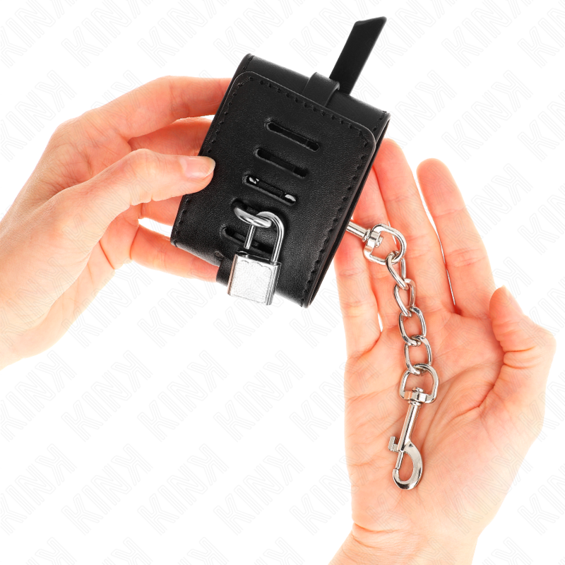 KINK - DELUXE HANDGELENKFESSELN MIT VERRIEGELUNG, SCHWARZ, VERSTELLBAR 14,5-21 CM X 6 CM – Bild 4