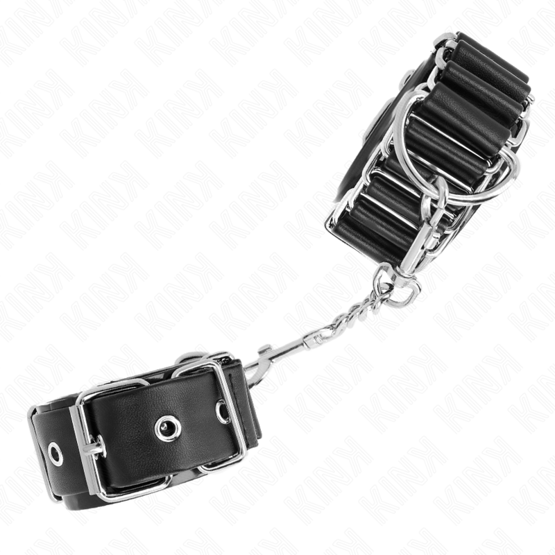 KINK - SCHARNIERÄHNLICHE DÜNNE HANDGELENKFESSELN SCHWARZ VERSTELLBAR 16-22 CM X 3,5 CM – Bild 3