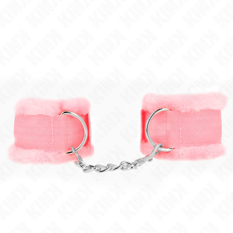KINK - PELZGEFÜTTERTE HANDGELENKFESSELN ROSA VERSTELLBAR 17-31 CM X 7 CM – Bild 2