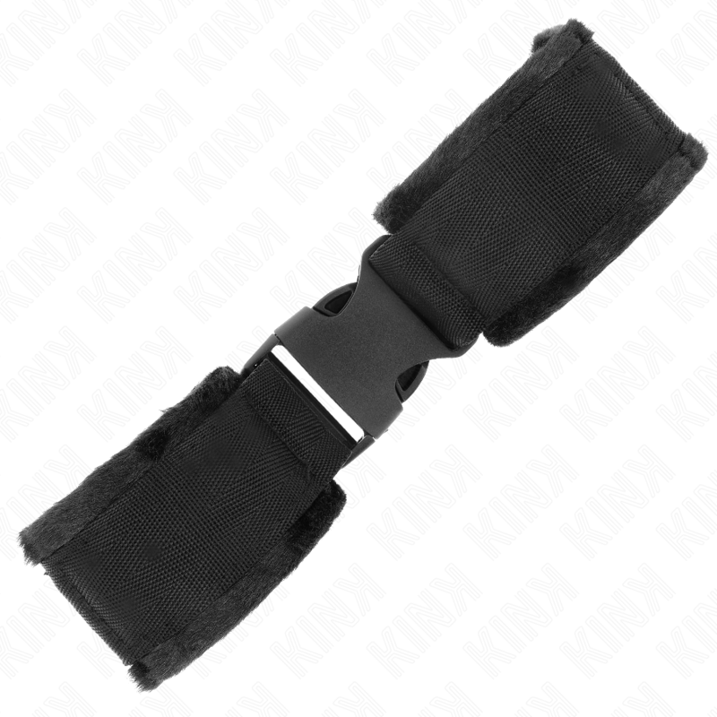 KINK - NYLON BIND-HANDFESSELN MIT KLETTVERSCHLUSS ROT-SCHWARZ MODELL 1 VERSTELLBAR 25-35 CM X 6 CM – Bild 3
