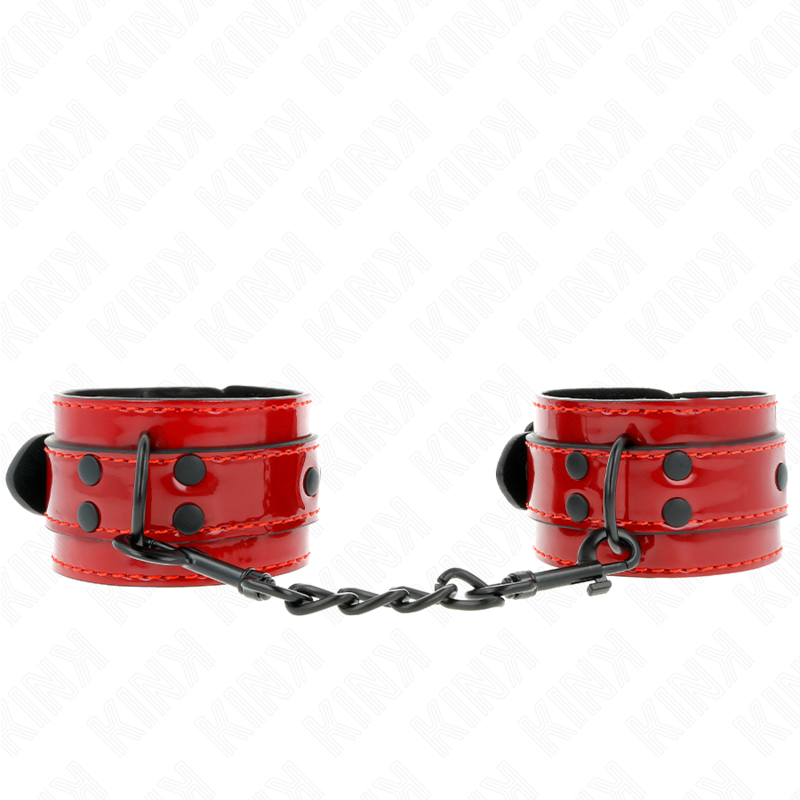 KINK - DUNKELROTE HANDGELENKMANSCHETTEN 23 X 5 CM – Bild 2