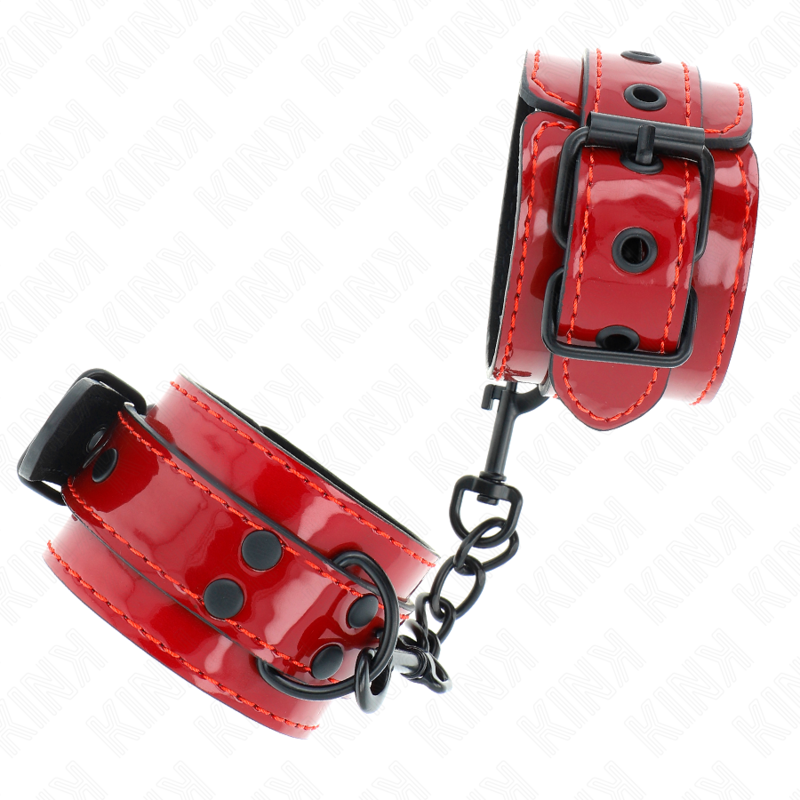 KINK - DUNKELROTE HANDGELENKMANSCHETTEN 23 X 5 CM – Bild 3