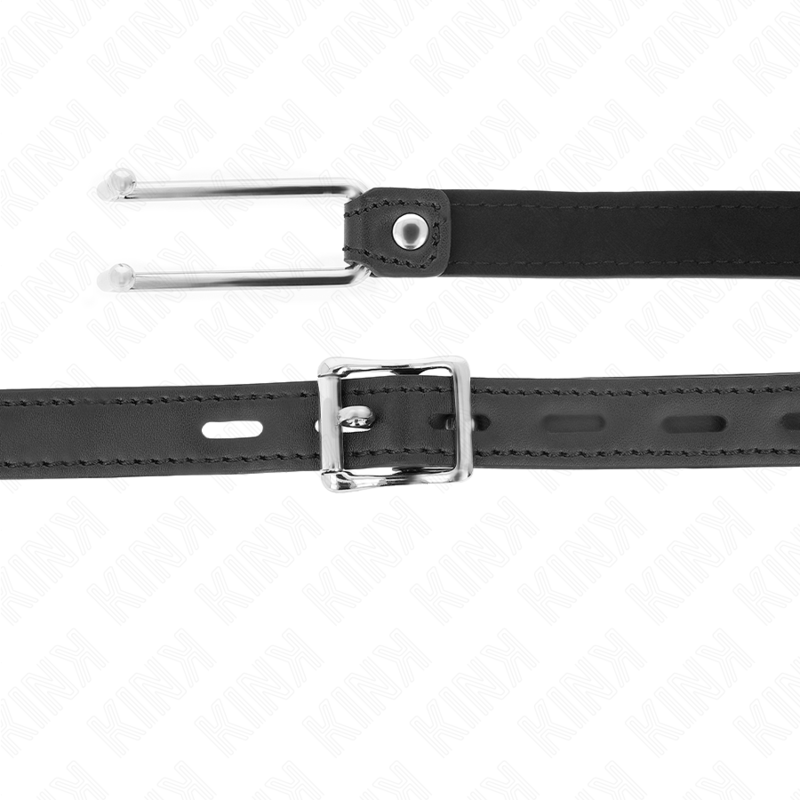 KINK - METALLHAKENKNEBEL 11,5 CM MIT KUNSTLEDERBAND VERSTELLBAR 39-58 CM X 2 CM – Bild 4