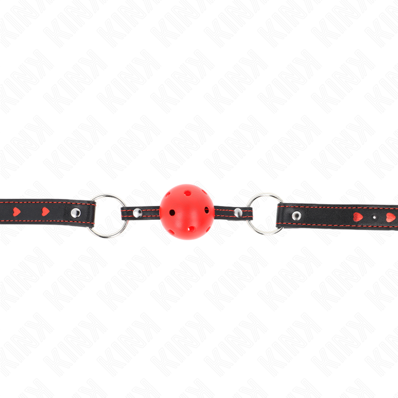 KINK - HOHLHARTER ROTER BALLKNEBEL MODELL 2 65 x 2,5 CM – Bild 3