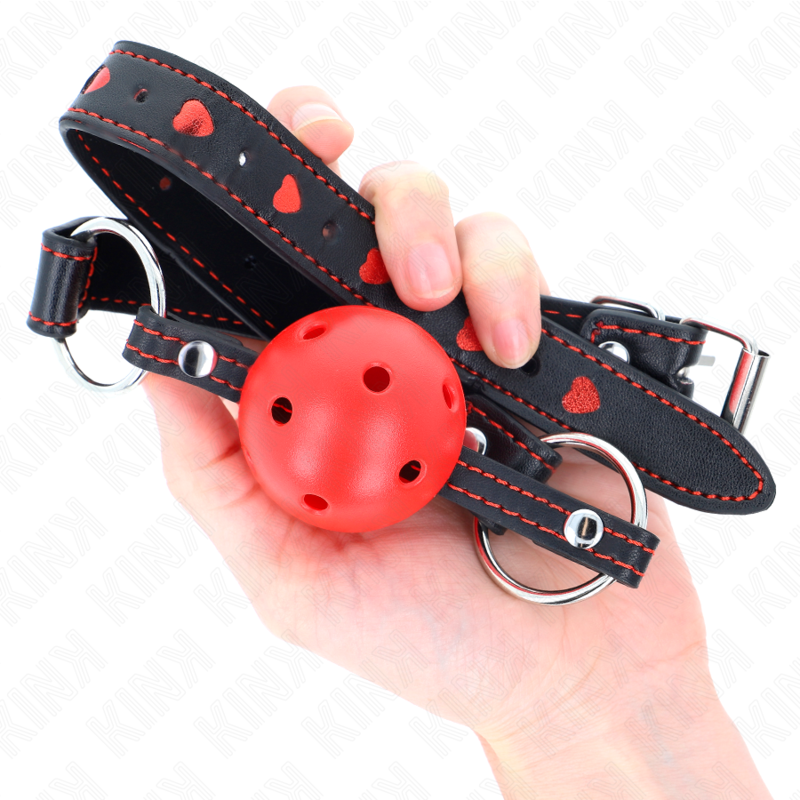 KINK - HOHLHARTER ROTER BALLKNEBEL MODELL 2 65 x 2,5 CM – Bild 4