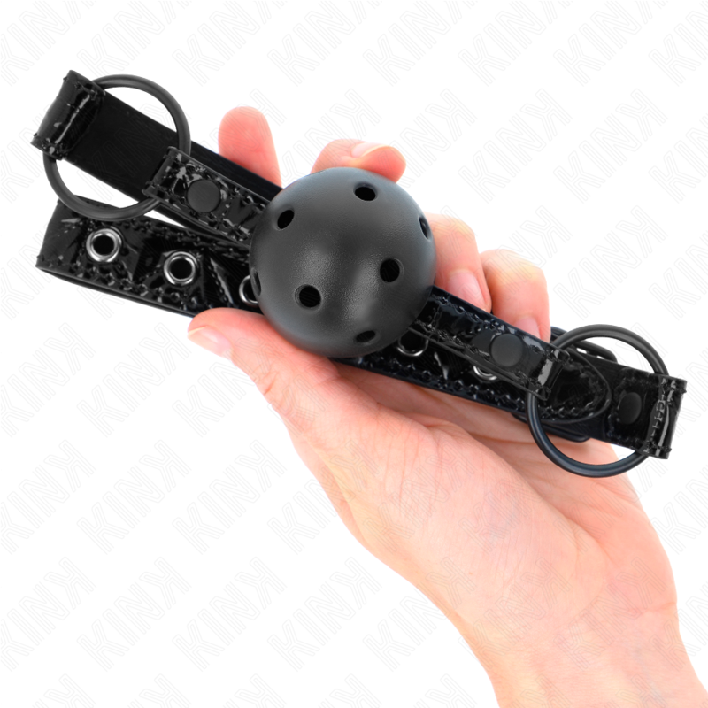 KINK - RAUTENMUSTER-BALL 4,5 CM GAG MODELL 3 64,5 CM VERSTELLBAR 42-60 CM – Bild 4