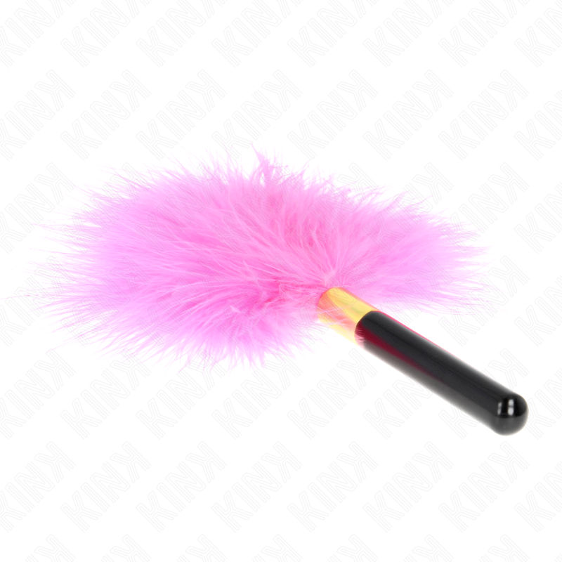 KINK - FUCHSIA GOLD METALL KITZELFEDERN 18 CM – Bild 3
