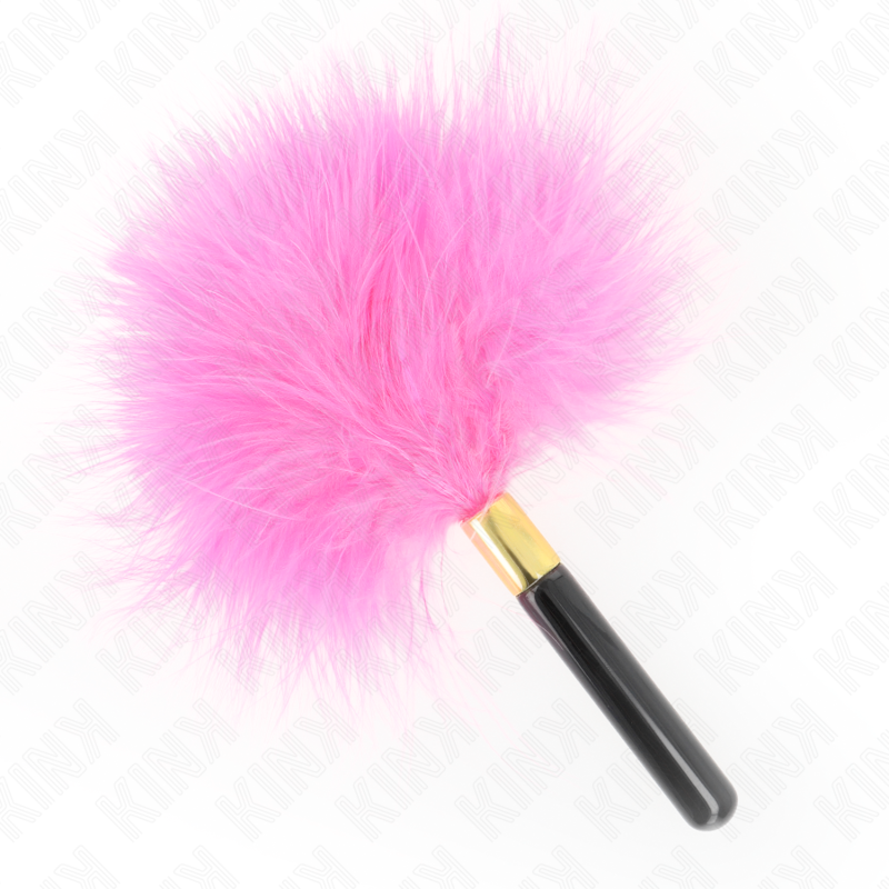 KINK - FUCHSIA GOLD METALL KITZELFEDERN 18 CM – Bild 2