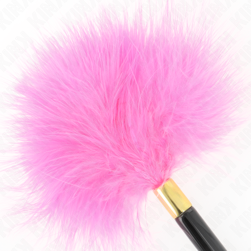 KINK - FUCHSIA GOLD METALL KITZELFEDERN 18 CM – Bild 4