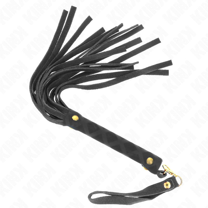 KINK - SCHWARZE WILDLEDER MINI-PEITSCHE 30 CM – Bild 2