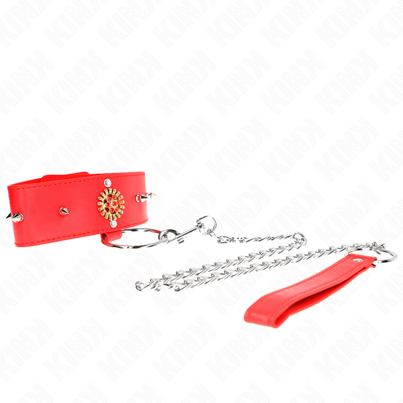 KINK - ROTE DIAMANTKETTE MIT GÜRTEL 65 CM VERSTELLBAR 35-51 CM X 7 CM – Bild 3