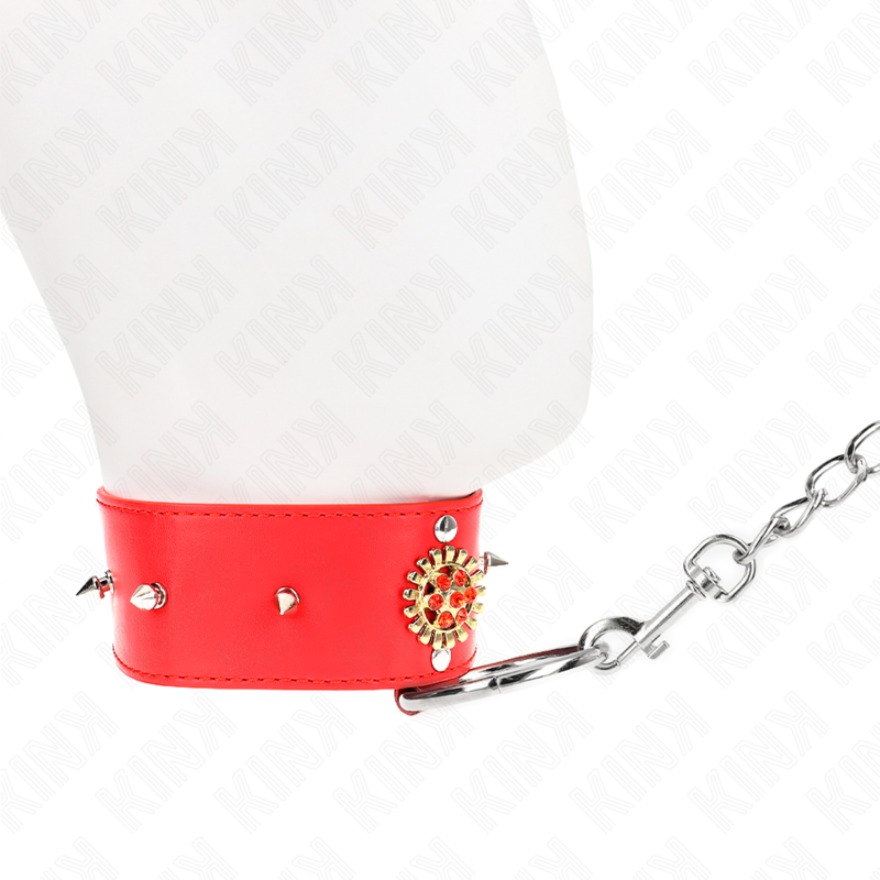 KINK - ROTE DIAMANTKETTE MIT GÜRTEL 65 CM VERSTELLBAR 35-51 CM X 7 CM – Bild 4