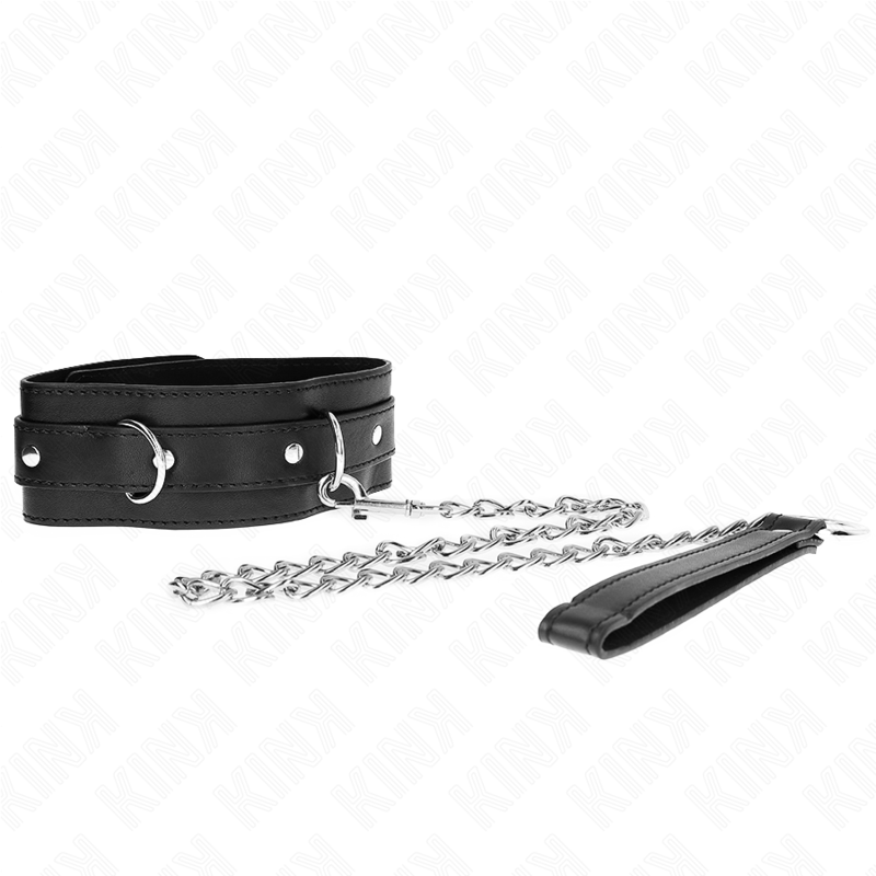 KINK - HALSBAND MIT GÜRTEL 65 CM MIT RIEMEN SCHWARZ 54 X 4,5 CM – Bild 2