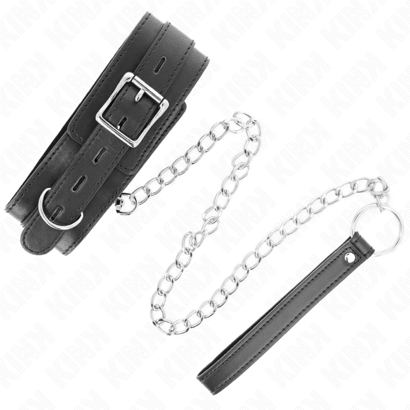 KINK - HALSBAND MIT GÜRTEL 65 CM MIT RIEMEN SCHWARZ 54 X 4,5 CM – Bild 5