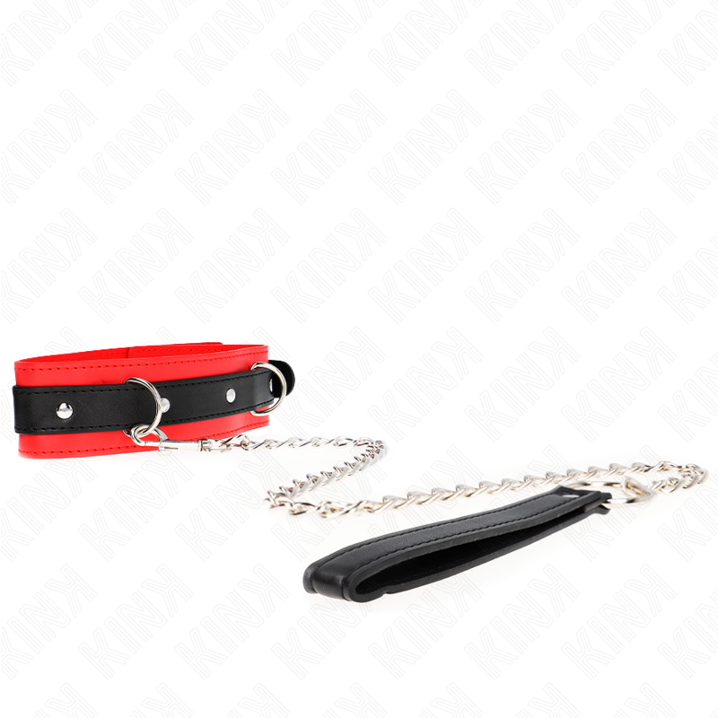 KINK - BASISMODELL HALSBAND MIT LEINE 65 CM MODELL 3 ROT 53 X 5 CM – Bild 3