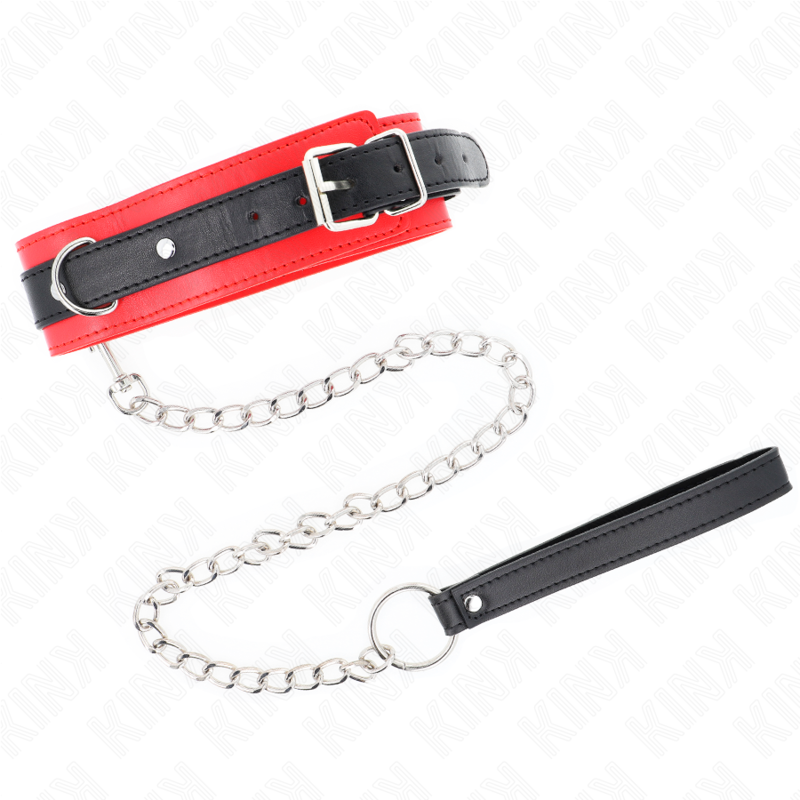 KINK - BASISMODELL HALSBAND MIT LEINE 65 CM MODELL 3 ROT 53 X 5 CM – Bild 2