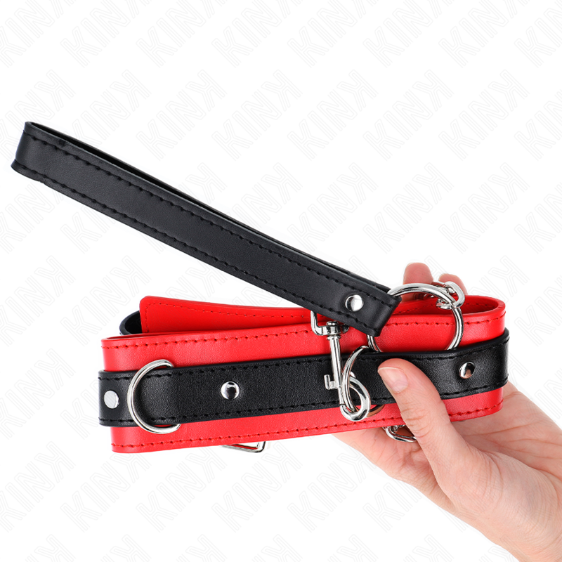 KINK - BASISMODELL HALSBAND MIT LEINE 65 CM MODELL 3 ROT 53 X 5 CM – Bild 5