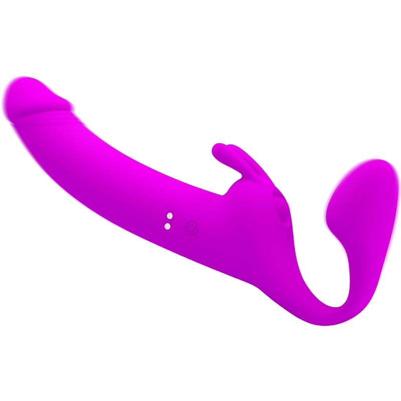 PRETTY LOVE - ZANINI STRAPLESS STRAP-ON 10 VIBRATIONEN LILA – Bild 2