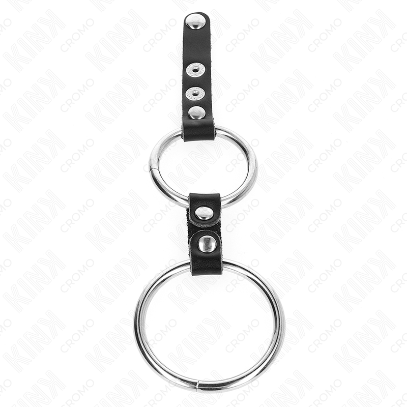 KINK - DOPPELTER PENISRING 3,8 CM BIS 5 CM DURCH LEDER VERBUNDEN – Bild 4