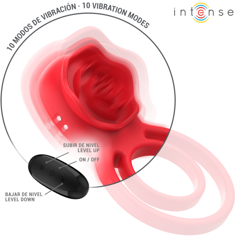 INTENSE - GAIL STIMULATOR ROSE 10 VIBRATIONEN ROT FERNBEDIENUNG – Bild 2