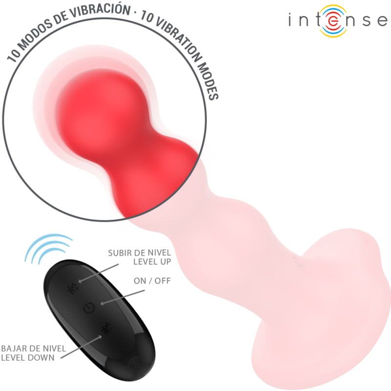 INTENSE - CODY VIBRATOR MIT SAUGNÄPFEN ROTE FERNBEDIENUNG – Bild 3