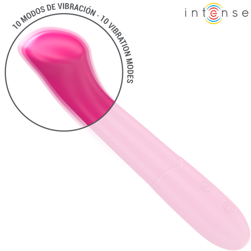 INTENSE - PATY VIBRATOR 19 CM FLEXIBEL 10 VIBRATIONEN MODELL 2 ROSA – Bild 3
