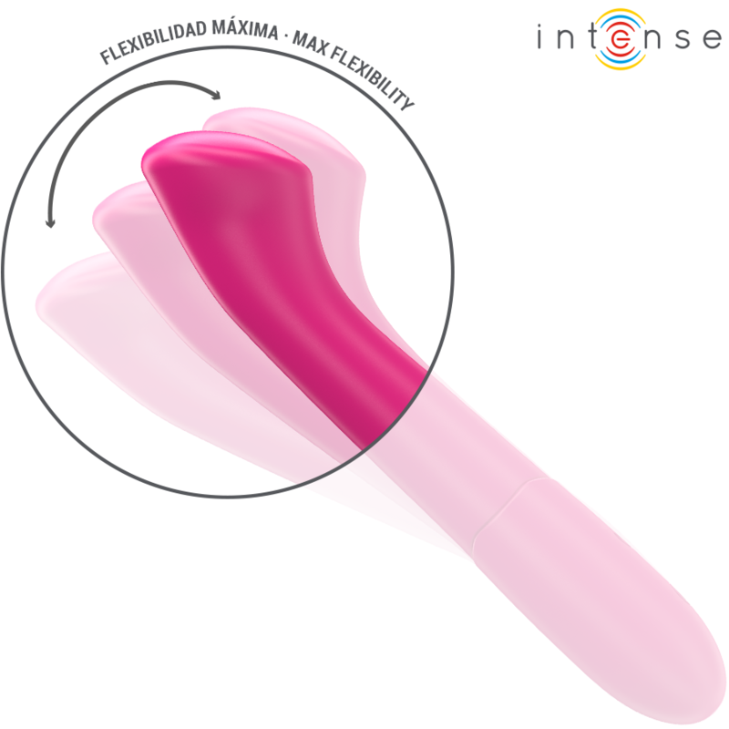 INTENSE - PATY VIBRATOR 19 CM FLEXIBEL 10 VIBRATIONEN MODELL 2 ROSA – Bild 4